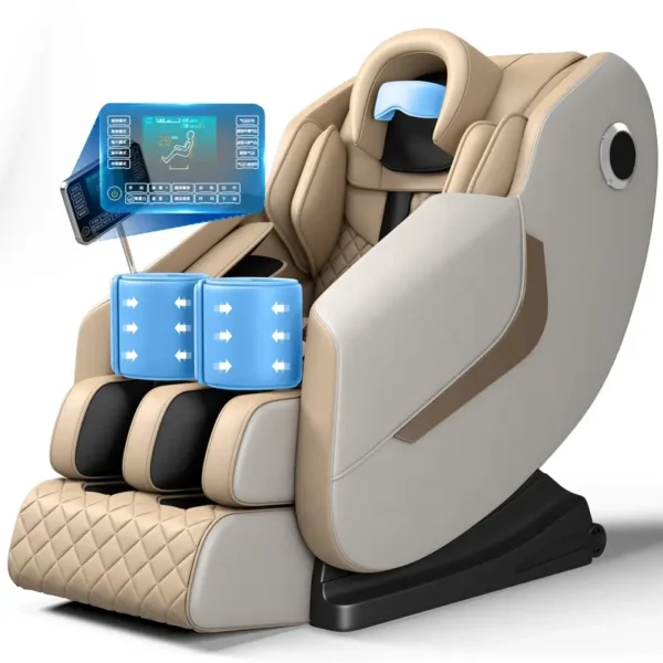 Luxury Shiatsu 4D SL Track Zero Gravity Massage Chair with Touch Controls